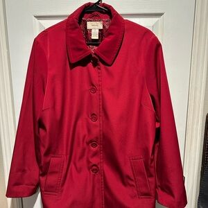 Merona Women's Vibrant Red Trench Coat